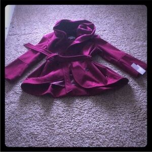 NWT BCBG Generation Flared Fuchsia Peacoat Sz XL